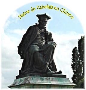 Rabelaisstatuen i Chinon 'Verdens ldste by' - Tautavel-Cro-magnon mdestedet